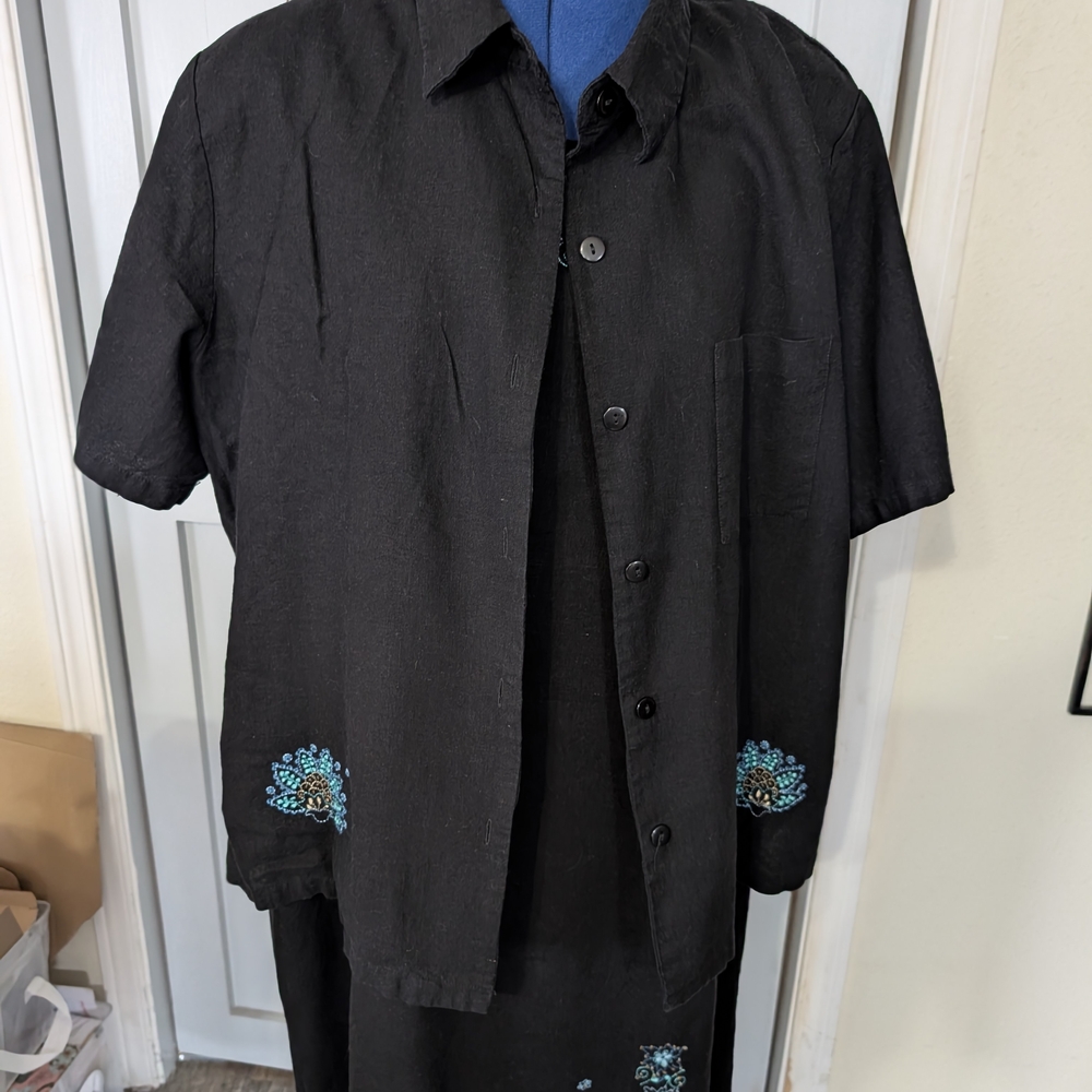Black Embroidered Men's Jacket